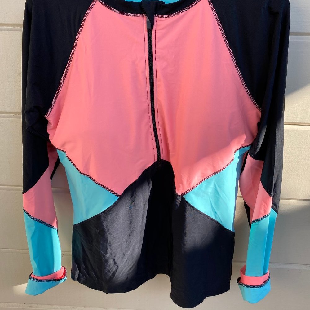 Rash Guard Pink and Blue Swim Top 2X